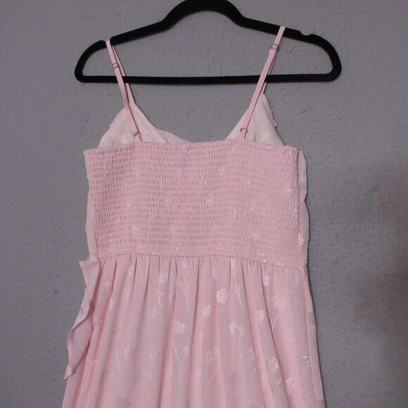 Japna Dress Pink Floral Ruffle Fairy Whimsical Cottage Core Grunge Coquette - Picture 8 of 13